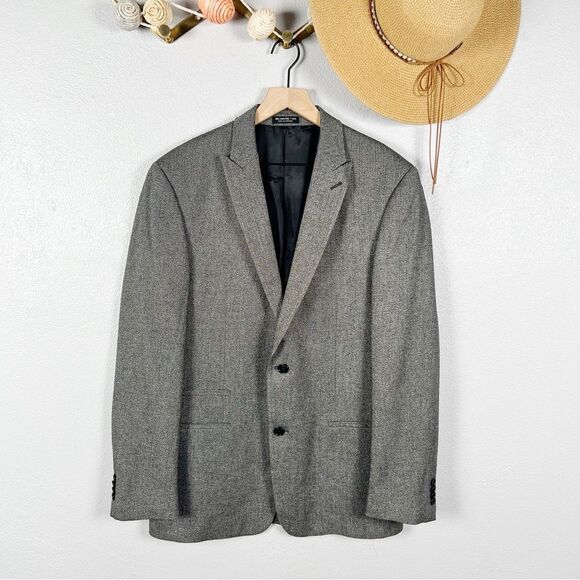 John Varvatos Peak Label Herringbone Wool Single Needle Sports Jacket 40 Long